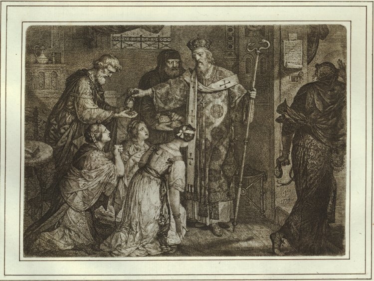 O ΄Αγιος Νικόλαος θεραπεύει νεαρή γυναίκα, έργο του Joseph Fratrel, 1779, Βρεττανικό Μουσείο